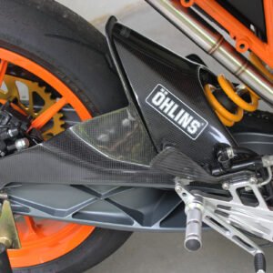 Rear Hugger/Chain Guard Assembly, Carbon, KTM Duke and RC 125/200/250/390