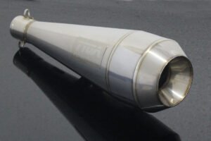 Silencer, Stainless Moto Maggot, Left, KTM RC390 Serpent, No fittings