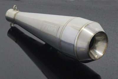 Silencer, Stainless Moto Maggot, Left, KTM RC390 Serpent, No fittings