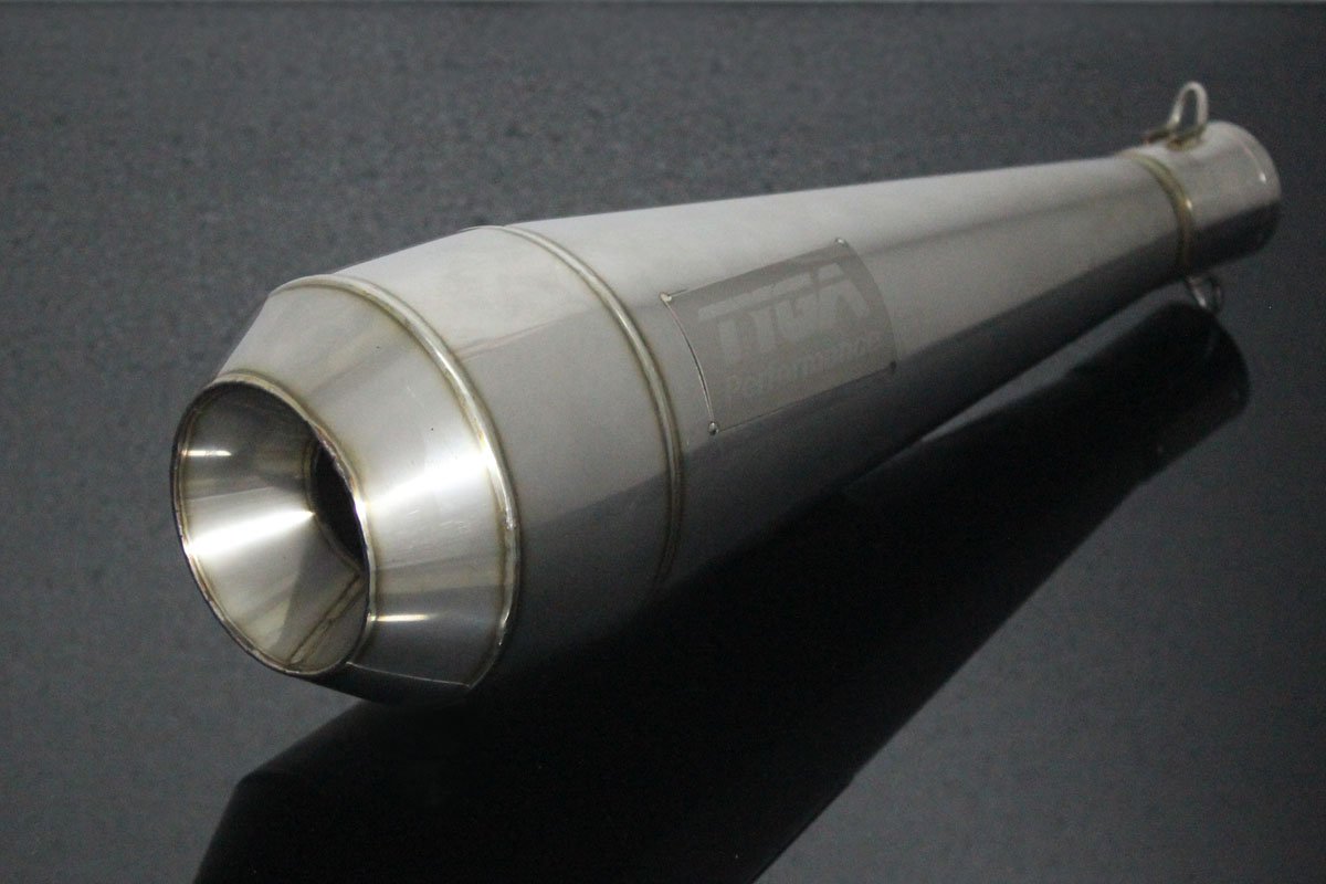 Silencer, Stainless Moto Maggot, Right, KTM RC390 Serpent, No fittings