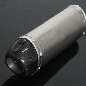 Silencer, Right, Stainless, Oval/Carbon End Cap, Spring Mount, KTM RC390 Serpent, No Fittings