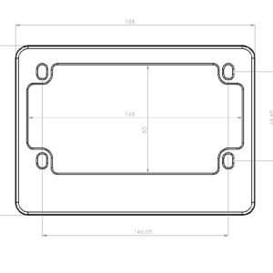 License Plate Frame, Carbon, USA Spec