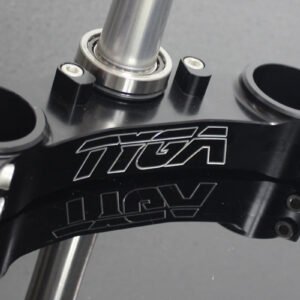 Triple Clamp Set, CNC Black, CBR600RR forks to fit VFR400R, NC30