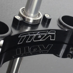 Triple Clamp Set, CNC Black, NC35 Forks to fit VFR400R, NC30