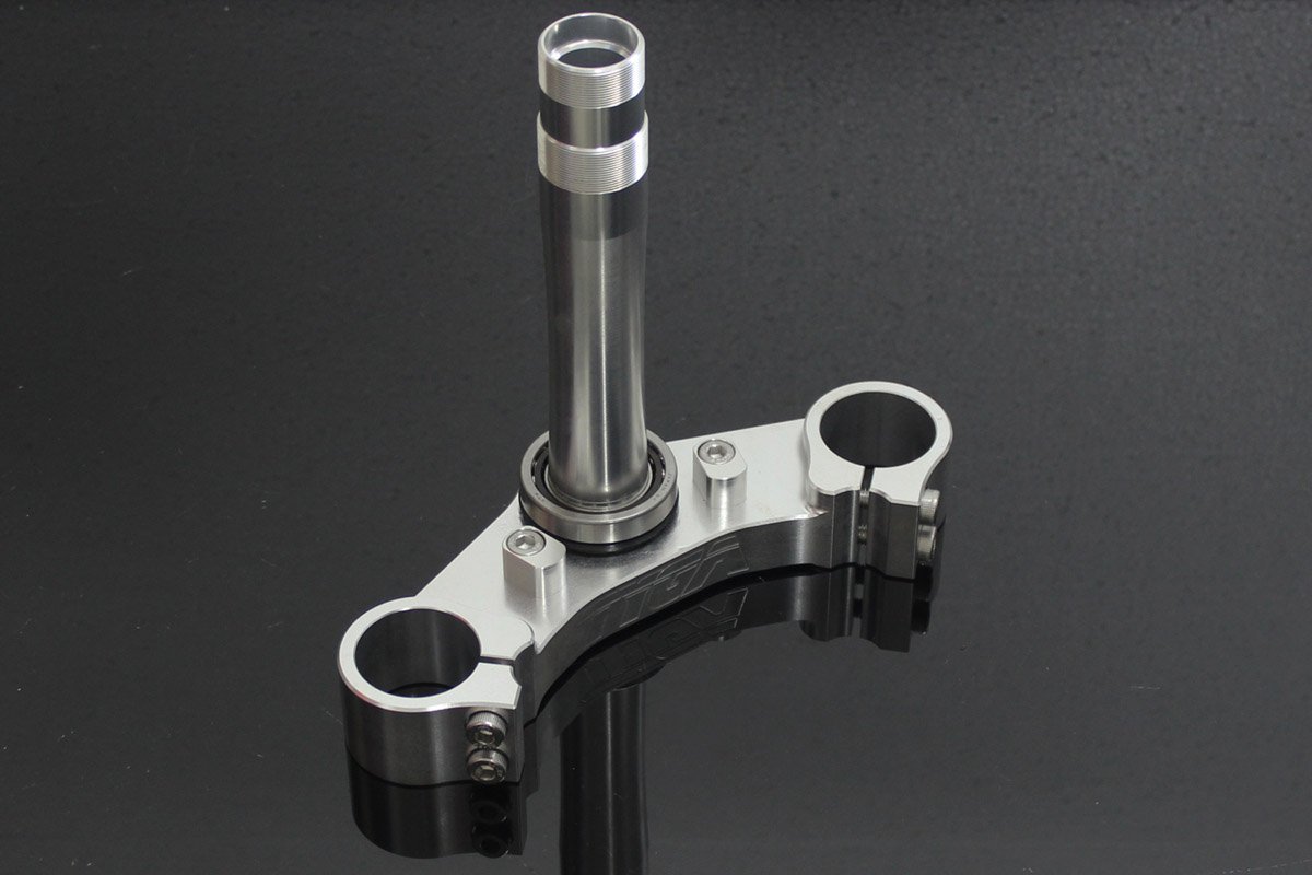 Lower Triple Clamp, CNC Silver, Honda VFR400R/NC30