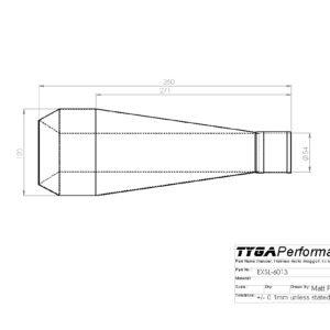 Silencer, Stainless Moto Maggot, 54 mm., Monster, No fittings