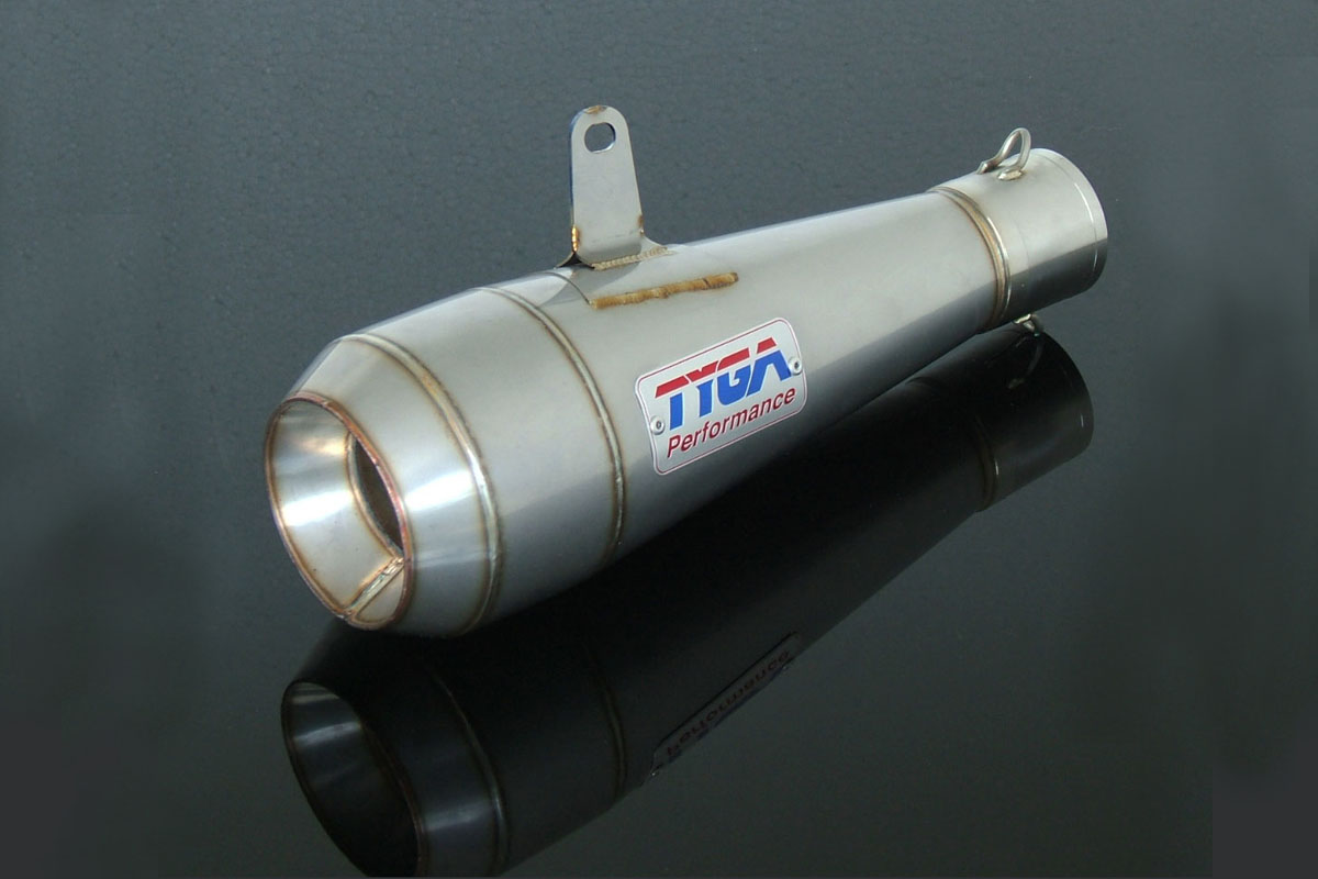 Silencer, Stainless Moto Maggot, 50.8 mm, No fittings