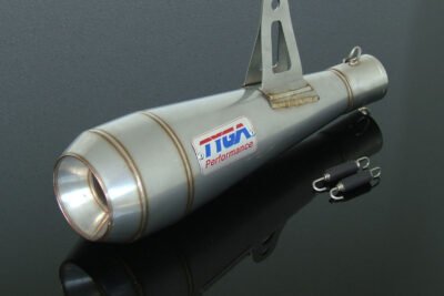 Silencer, Stainless Moto Maggot, 43 mm., Ninja 250/300R, Assy.