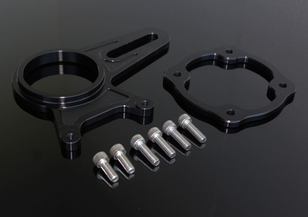 Bracket, Rear Brake, 84 mm Brembo Conversion, Black, MC28/NC35