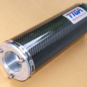 Silencer, Carbon, Oval/Carbon End Cap, Slip On, RVF 400, No Fittings