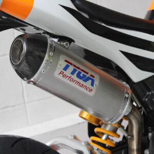 Set, Pipe, Full Race System, MSX125 Grom, Stainless Oval/Carbon End Cap