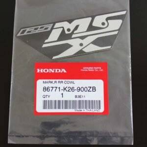 Decal, Rear Cowl MSX125 Grom, Asteroid Black Metallic and Valentine Metallic Red Schemes