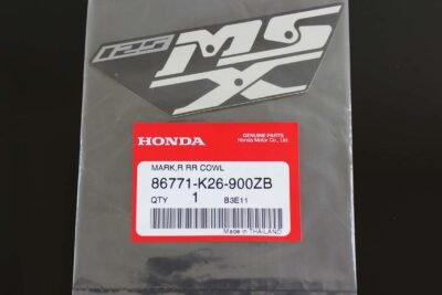 Decal, Rear Cowl MSX125 Grom, Asteroid Black Metallic and Valentine Metallic Red Schemes