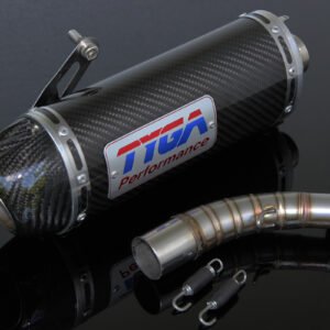 Set, Pipe, Slip On, MSX125 Grom 2013-14, Carbon Oval/Carbon End Cap