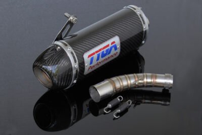 Set, Pipe, Slip On, MSX125 Grom 2013-14, Carbon Oval/Carbon End Cap