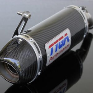 Set, Pipe, Slip On, MSX125 Grom 2013-14, Carbon Oval/Carbon End Cap