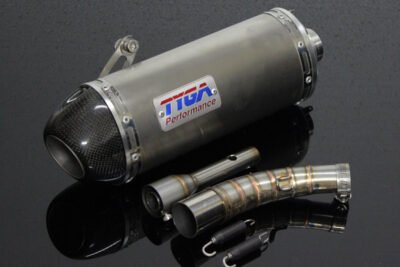 Set, Pipe, Slip On, MSX125 Grom 2013-14, Stainless Oval/Carbon End Cap