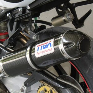 Silencer, Carbon, Round, Carbon End Cap, Four Stroke, 2 inch Assy.