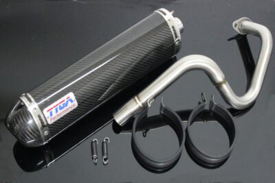 Set, Pipe, Full Race System, Oval, Carbon Silencer, Carbon End Cap, PCX150