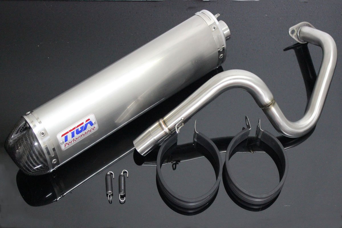Set, Pipe, Full Race System, Oval Stainless Silencer, Carbon End Cap, PCX150