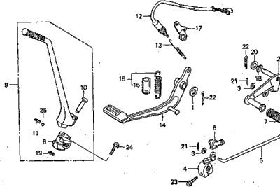 Pedal, Kick Starter Arm