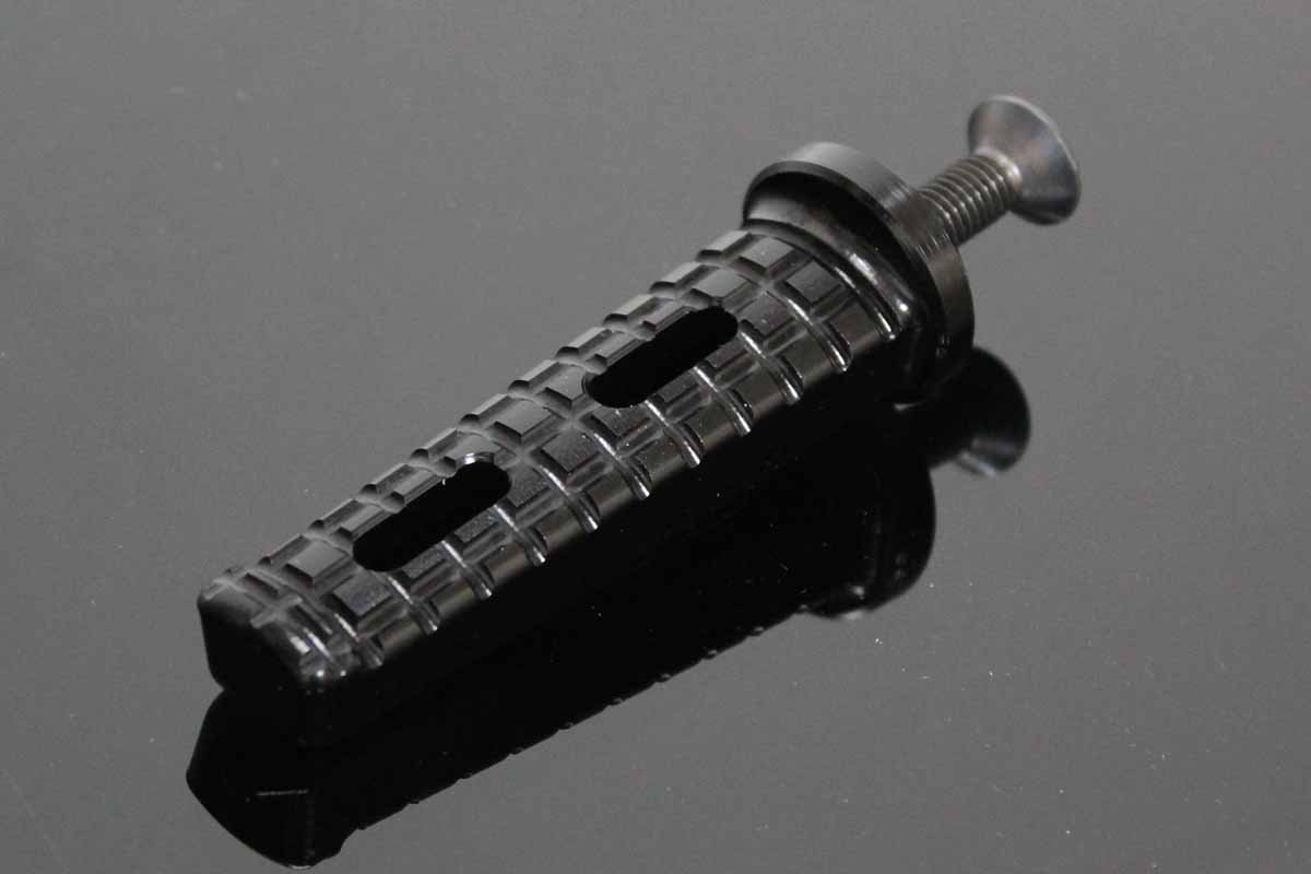 Tyga Step Kit Replacement Foot Peg, Slotted, Black, Assy.