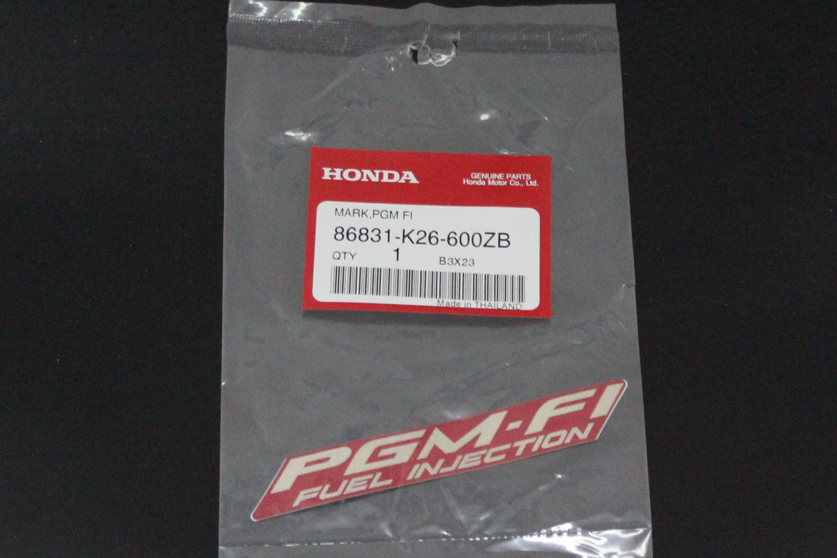 Decal, PGM-F1, MSX125 Grom, 2014 White on Valentine Red Scheme