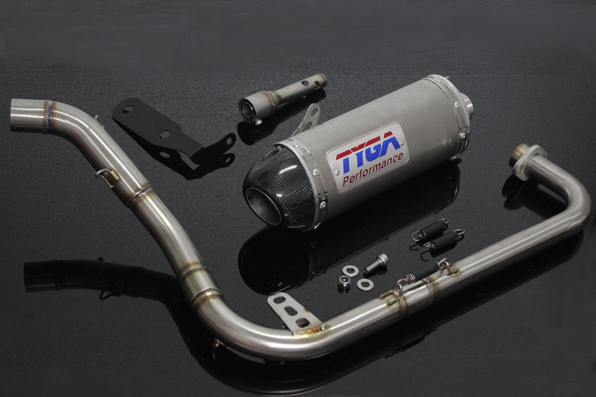 Set, Pipe, Full Race System, High level, MSX125SF Grom, Stainless Oval/Carbon End Cap