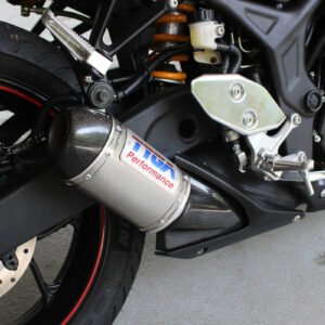 Set, Pipe, Slip On, Stainless, Oval/Carbon End Cap, Yamaha R25/R3, MT-25/MT-03