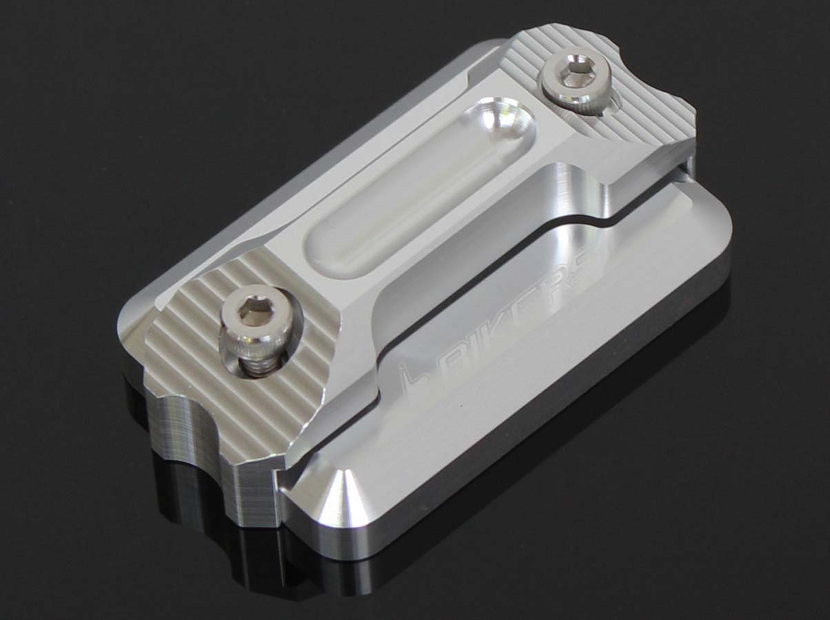 Front Brake Reservoir Cover, SILVER, Bikers