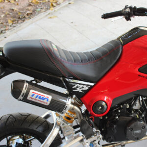 Set, Pipe, Full Race System, MSX125 Grom, Carbon Oval/Carbon End Cap