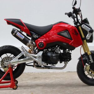 Set, Pipe, Full Race System, MSX125 Grom, Carbon Oval/Carbon End Cap