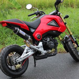 Set, Pipe, Full Race System, MSX125 Grom, Carbon Oval/Carbon End Cap