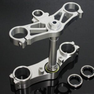 Triple Clamp Set, CNC Silver, CBR600RR Forks to fit RVF400 NC35