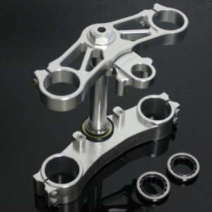 Triple Clamp Set, CNC Silver, CBR600RR Forks to fit RVF400 NC35