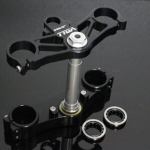 Triple Clamp Set, CNC Black, CBR600RR Forks to fit RVF400 NC35