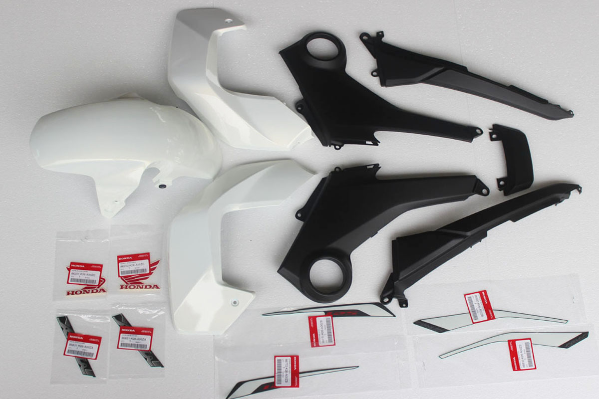 Complete Bodywork Set, MSX125 Grom, Type 8, 2015 Pearl Himalaya White Scheme