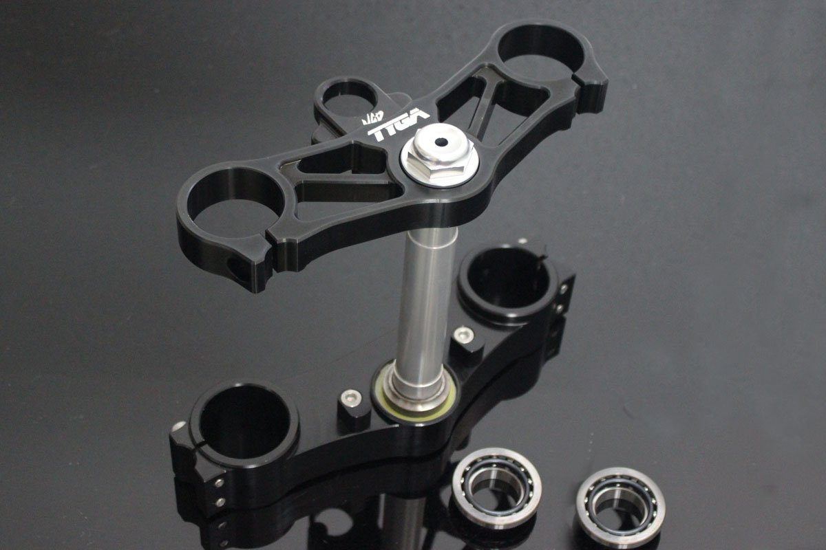 Triple Clamp Set, CNC Black, NC35 Forks to fit NSR250 MC21