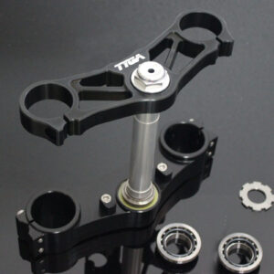 Triple Clamp Set, CNC Black, CBR600RR Forks to fit MC28
