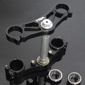 Triple Clamp Set, CNC Black, NC35 Forks to fit MC28