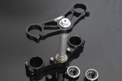 Triple Clamp Set, CNC Black, NC35 Forks to fit MC28