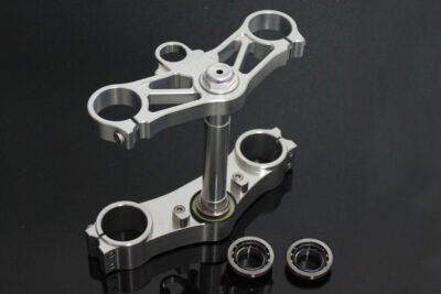 Triple Clamp Set, CNC Silver, NC35 Forks to fit NSR250 MC21