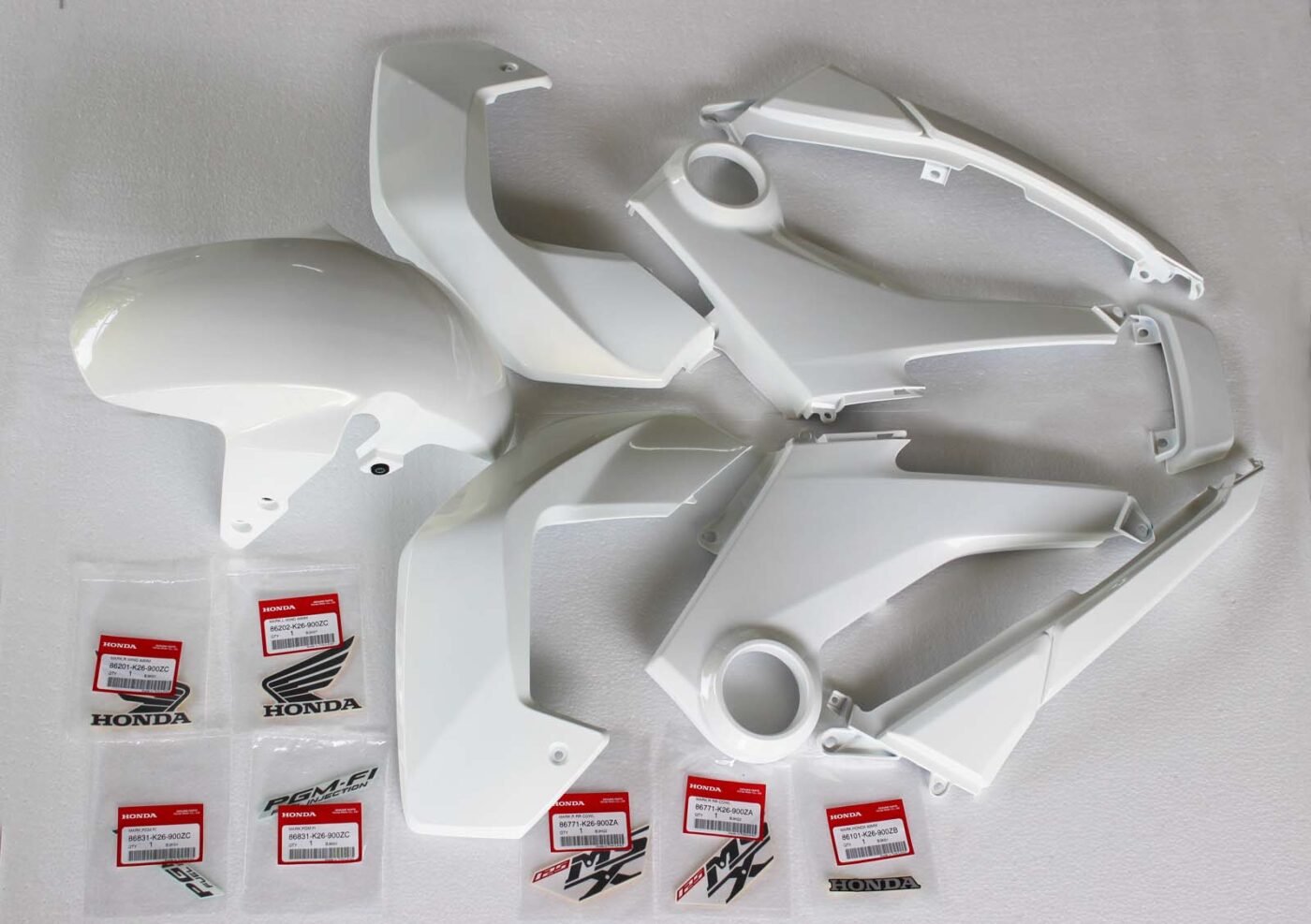 Complete Bodywork Set, MSX125 Grom, Type 2 Pearl Himalayas White Scheme