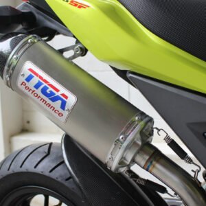 Set, Pipe, Full Race System, High level, MSX125SF Grom, Stainless Oval/Carbon End Cap