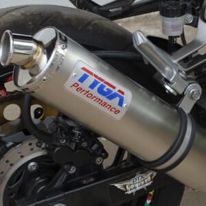 Silencer, Stainless, Round, Four Stroke, 44.5mm., No Fittings