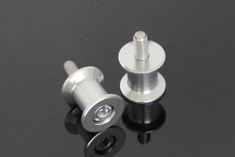 Rear Stand Bobbins, Silver, M10x1.25 Assy.