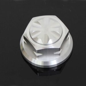 Top Triple Clamp Nut (M24x1), Silver, Bikers