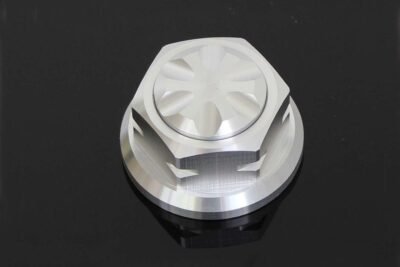 Top Triple Clamp Nut (M24x1), Silver, Bikers