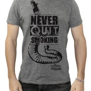 Tyga T shirt, Never Quit Smoking, Grey, XL