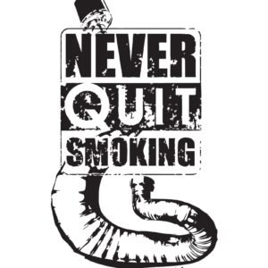 Tyga T shirt, Never Quit Smoking, Grey, XL